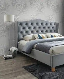 Postele Signal Manželská postel ASPEN Velvet | 180 x 200 cm SIGNAL - ložnicový nábytek: Zelená / Bluvel 78
