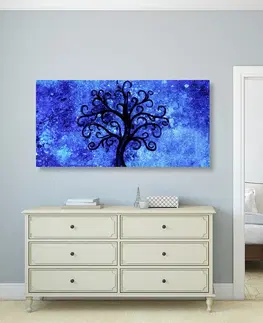 Obrazy Feng Shui Obraz strom života na modrém pozadí