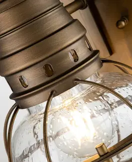 Venkovní nástěnná svítidla KICHLER Venkovní nástěnné světlo Bridgeton mosaz Ø 17,8 cm