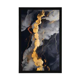 Mramorová abstrakce Plakát černý mramor