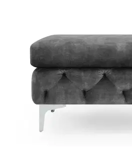 Taburety LuxD Designová taburetka Rococo tmavě šedá