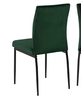 Židle Dkton Designová jídelní židle Damilola tmavozelená