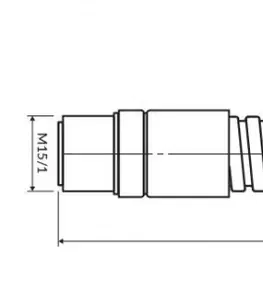 Koupelnové baterie OMNIRES Hadice k dřezové a vanové baterii, 180 cm, nikl kartáčovaná 062MNI