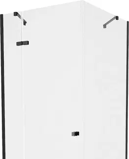 Sifony k pračkám MEXEN/S Roma sprchový kout 100x100, transparent, černá + bílá vanička se sifonem 854-100-100-70-00-4010B