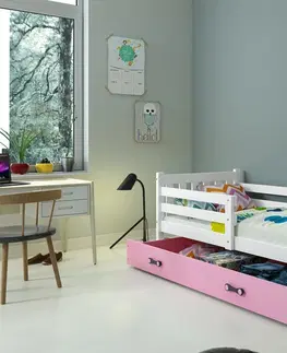 Postele BMS Dětská postel s úložným prostorem CARINO | 90 x 200 cm Barva: Šedá / šedá