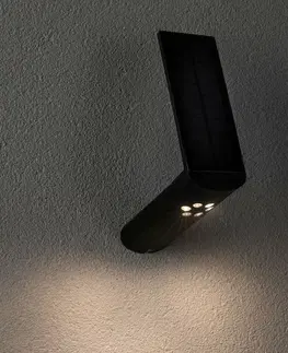 LED venkovní nástěnná svítidla PAULMANN Venkovní solární nástěnné svítidlo Ilias antracit pohybové čidlo 3000K 942.60 P 94260