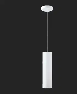 Klasická závěsná svítidla OSMONT 68904 KUMA S3 závěsné skleněné svítidlo bílá IP20 4000 K 65W LED