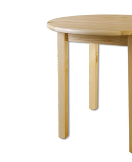Jídelní stoly Kulatý jídelní stůl TUNGURA, průměr 50 cm, masiv borovice, moření: …