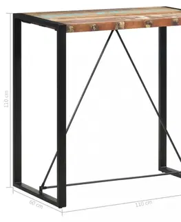 Barové stolky Barový stůl hnědá / černá Dekorhome 110x60x110 cm