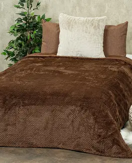Přikrývky Matex Přehoz na postel Montana hnědá, 170 x 210 cm