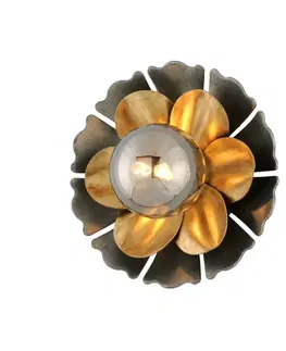 Designová nástěnná svítidla HUDSON VALLEY nástěnné svítidlo MAGIC GARDEN kov/sklo bronz/kouřová E27 1x20W 278-13-CE