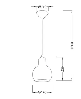 Moderní závěsná svítidla ACA Lighting Vintage závěsné svítidlo V292851PAM