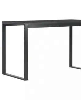 Pracovní stoly Psací stůl 120x60 cm dřevotříska / ocel Dekorhome Bílá / dub