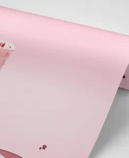 Samolepící tapety Samolepící fototapeta růžový mléčný koktejl