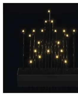 Vánoční svícny EMOS LED svícen Edig s časovačem 27,5 cm teplá bílá