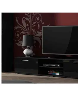 TV stolky Artcam TV stolek SOHO 180 cm Barva: Černá/černý lesk