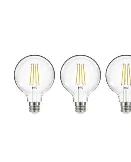 Žárovky Arcchio Žárovka LED, čirá, E27, G95, 3,8W, 3000K, 806lm, sada 3 kusů