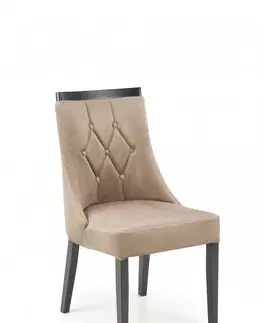 Židle HALMAR Jídelní židle MODULO 50 cm béžová/černá
