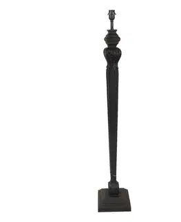 Lampy Černá dřevěná noha k lampě France - Ø 23*134 cm  Clayre & Eef 5LMP347