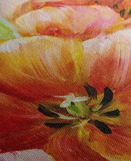 Obrazy květů Obraz červené tulipány ve vintage provedení