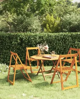 Zahradní křesla a židle Skládací zahradní židle 4 ks Dekorhome