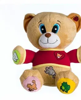 Dřevěné hračky Teddies Mluvící medvěd Tedík, 30 cm