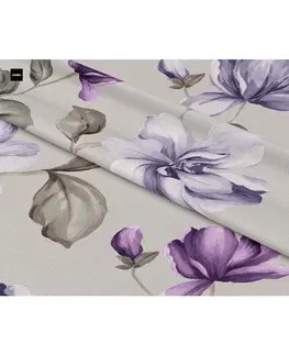 Závěsy Závěs dekorační nebo látka, OXY Pivonky fialové, 150 cm 150 cm
