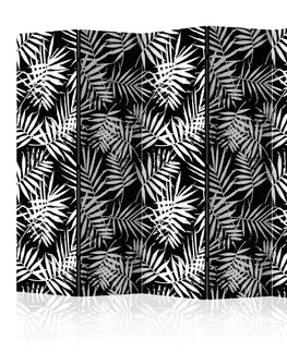Paravány Paraván Black and White Jungle Dekorhome 225x172 cm (5-dílný)