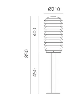Venkovní osvětlení terasy Artemide Artemide Slicing LED stojací lampa IP65 výška 85cm