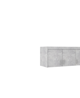 Šatní skříně Nástavec na skříň TEKEN 3D, beton