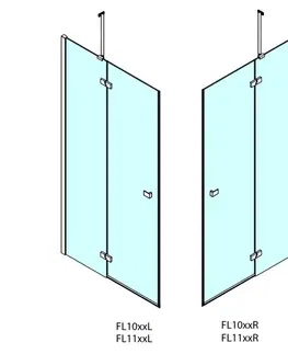Sprchové kouty POLYSAN FORTIS LINE sprchové dveře 1300, čiré sklo, pravé FL1113R