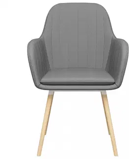 Židle Jídelní židle 4 ks látka / bukové dřevo Dekorhome Žlutá