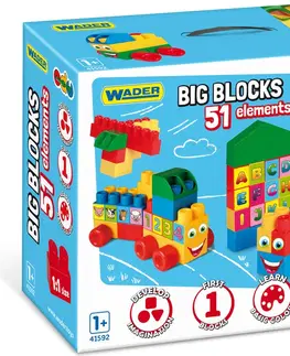 Hračky stavebnice WADER - Velké bloky 51 ks