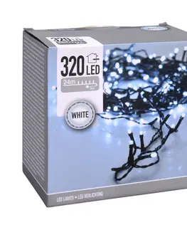Vánoční řetězy a lamety DekorStyle Vánoční světelný LED řetěz Decor 24 m studená bílá
