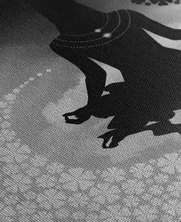 Černobílé obrazy Obraz jin a jang jóga v černobílém provedení