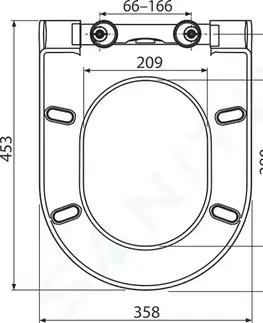 WC sedátka RAVAK Chrome WC sedátko Uni Slim, se sklápěním SoftClose, bílá X01550