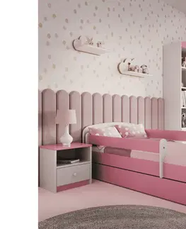 Dětské postýlky Kocot kids Dětská postel Babydreams kůň růžová, varianta 80x160, bez šuplíků, bez matrace