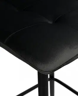 Barové židle TZB Barová židle Hamilton Velvet černá