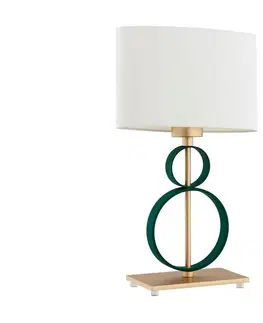 Lampy Argon Argon 8317 - Stolní lampa PERSEO 1xE27/15W/230V 42 cm krémová/zelená 