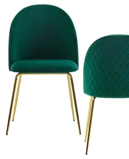 Židle do jídelny Sada Židlí Zelená
