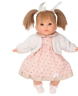 Hračky panenky BERBESA - Luxusní mluvící dětská panenka-holčička Natálka 40cm