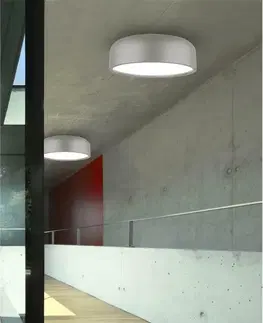 Moderní stropní svítidla Nova Luce Stylové přisazené stropní svítidlo Perleto - 3 x 10 W, pr. 480 mm, matná šedá NV 526804