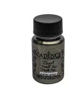 Hračky CADENCE - Barva akrylová Cadence D.Metalic, antracit, 50 ml