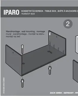 Koupelnový nábytek Box na papírové kapesníky PURO nerezový broušený ZACK
