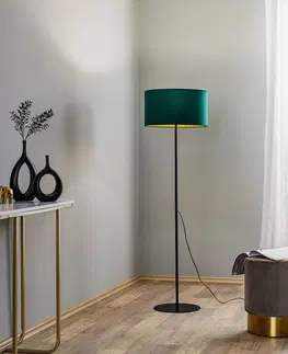 Stojací lampy Duolla Stojací lampa Golden Roller tmavě zelená/zlatá