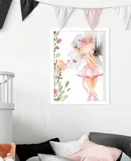 Obrazy do dětského pokoje Obrazy na stěnu do dětského pokoje - Mica balerína