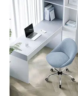 Kancelářské židle SONGMICS Otočná židle Niama modrá