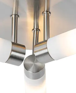 Venkovni stropni svitidlo Moderní koupelnové stropní svítidlo ocelové 3-světelné IP44 - Vana