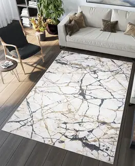 Moderní koberce Světlý trendy koberec s mramorovým vzorem