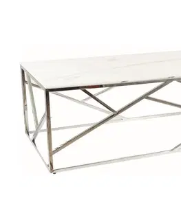 Konferenční stolky Konferenční stolek ESCADA A II Signal Bílá / stříbrná